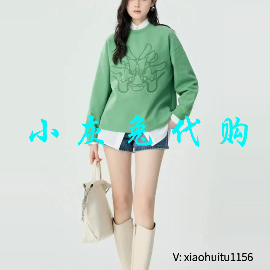 小灰兔专柜正品代购2026秋冬款刺绣加绒卫衣1301059-42386AD-001