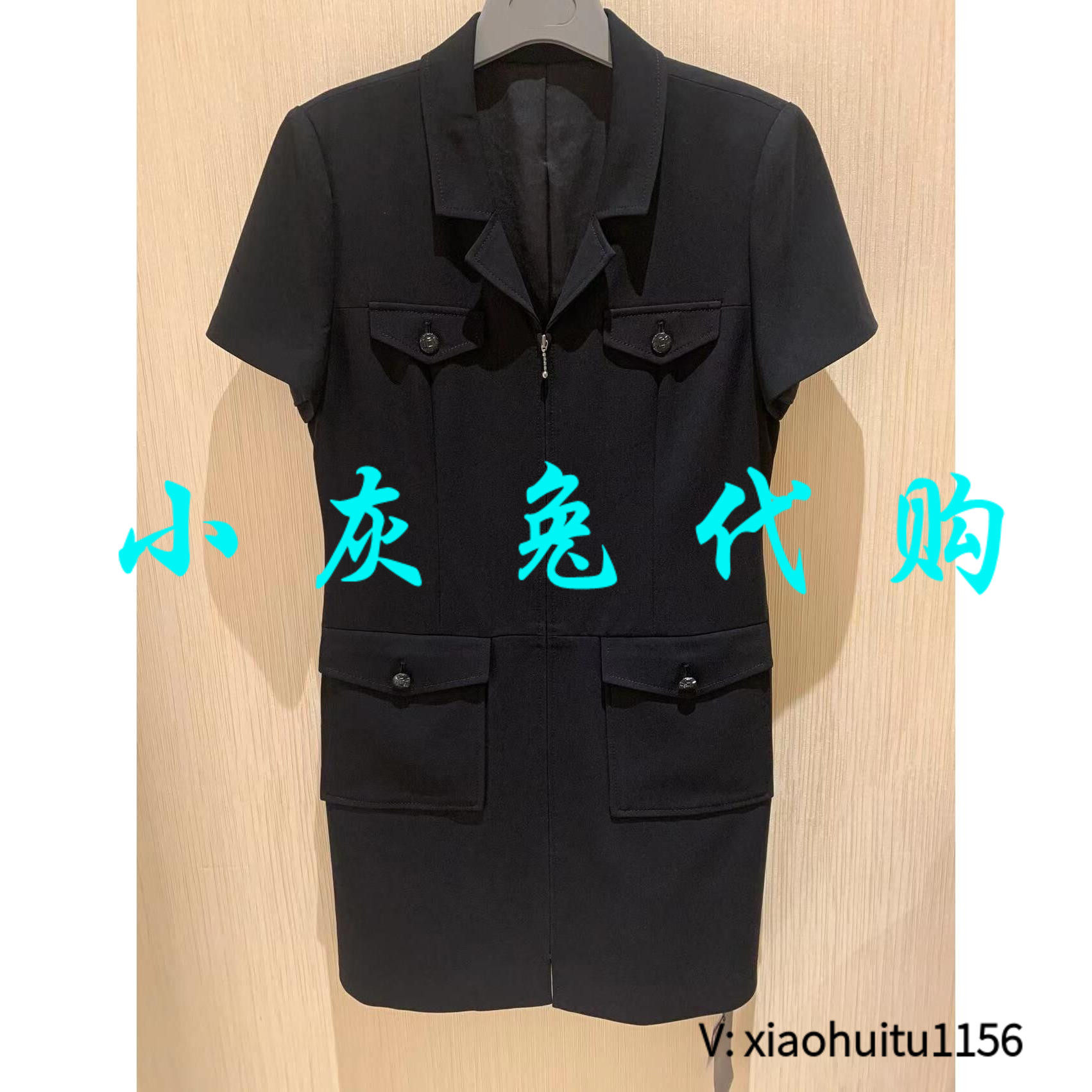 小灰兔专柜正品代购2026夏装西装领连衣裙5500540-249111-001