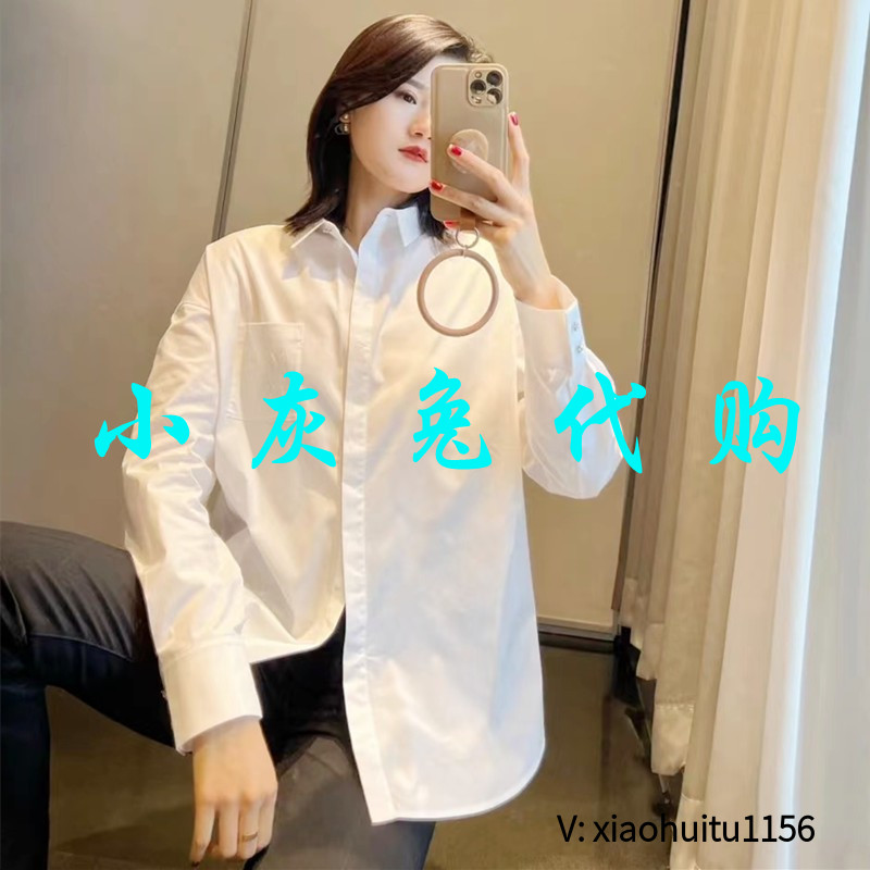 小灰兔专柜正品代购2026款白色兔兔口袋衬衫1300545-10306AH-001