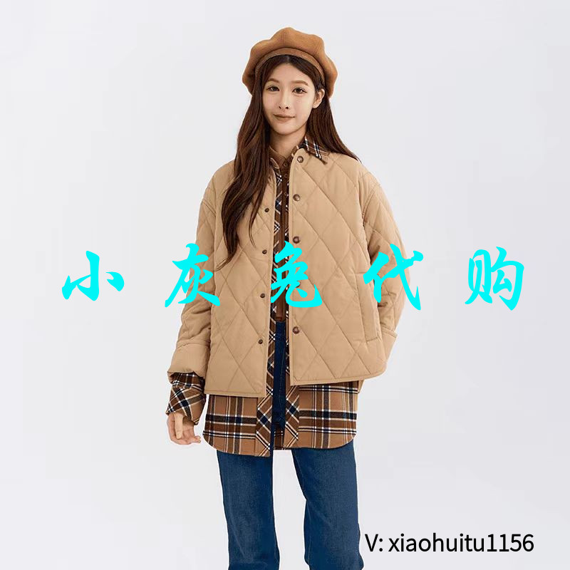 小灰兔专柜正品代购2026秋冬简约雪丽宽松保暖复古棉衣外套140051