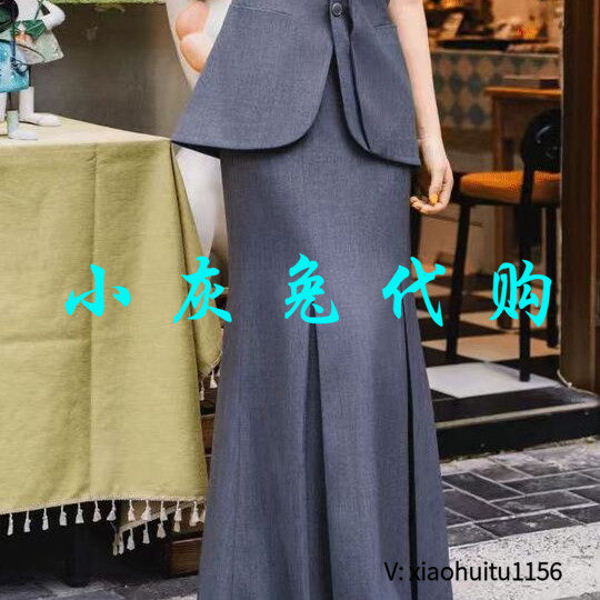 小灰兔专柜正品代购 早秋时尚优雅知性高腰包臀裙 120043-2161031