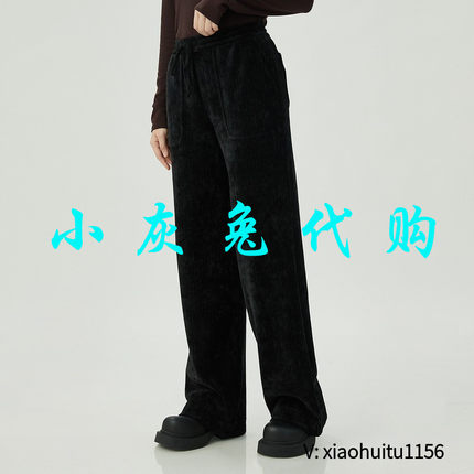 小灰兔专柜正品代购2025秋冬雪尼尔休闲长裤5100386-4249111-001