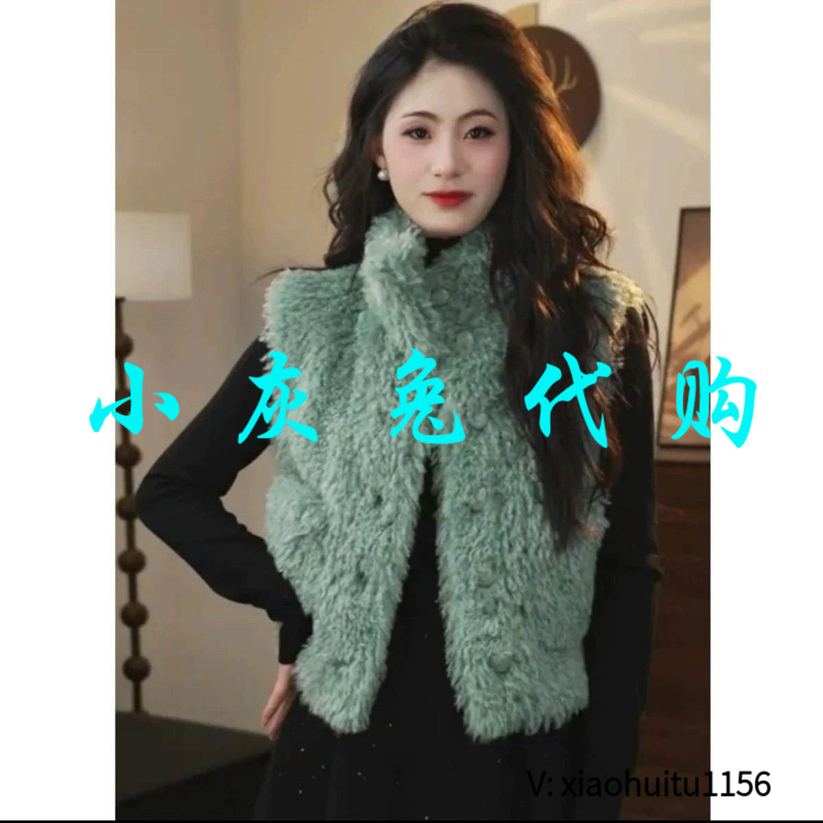 小灰兔专柜正品代购2025秋冬款毛呢外套马甲5400879-7112779-001