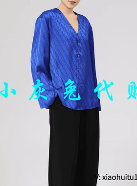 小灰兔专柜正品代购2025春装V领休闲衬衫女1500492-1S20411-001