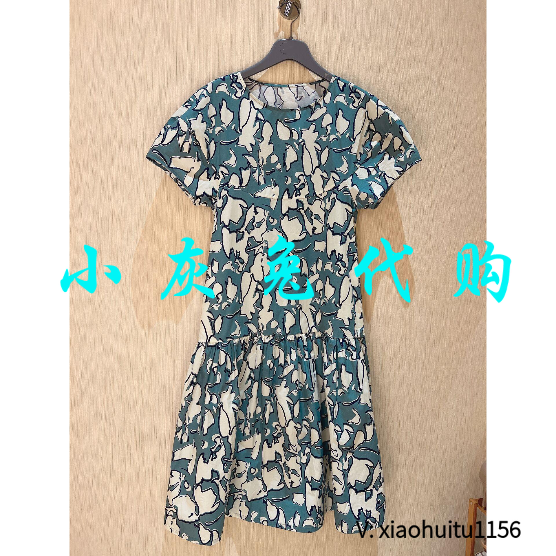 小灰兔正品代购复古花色连衣裙