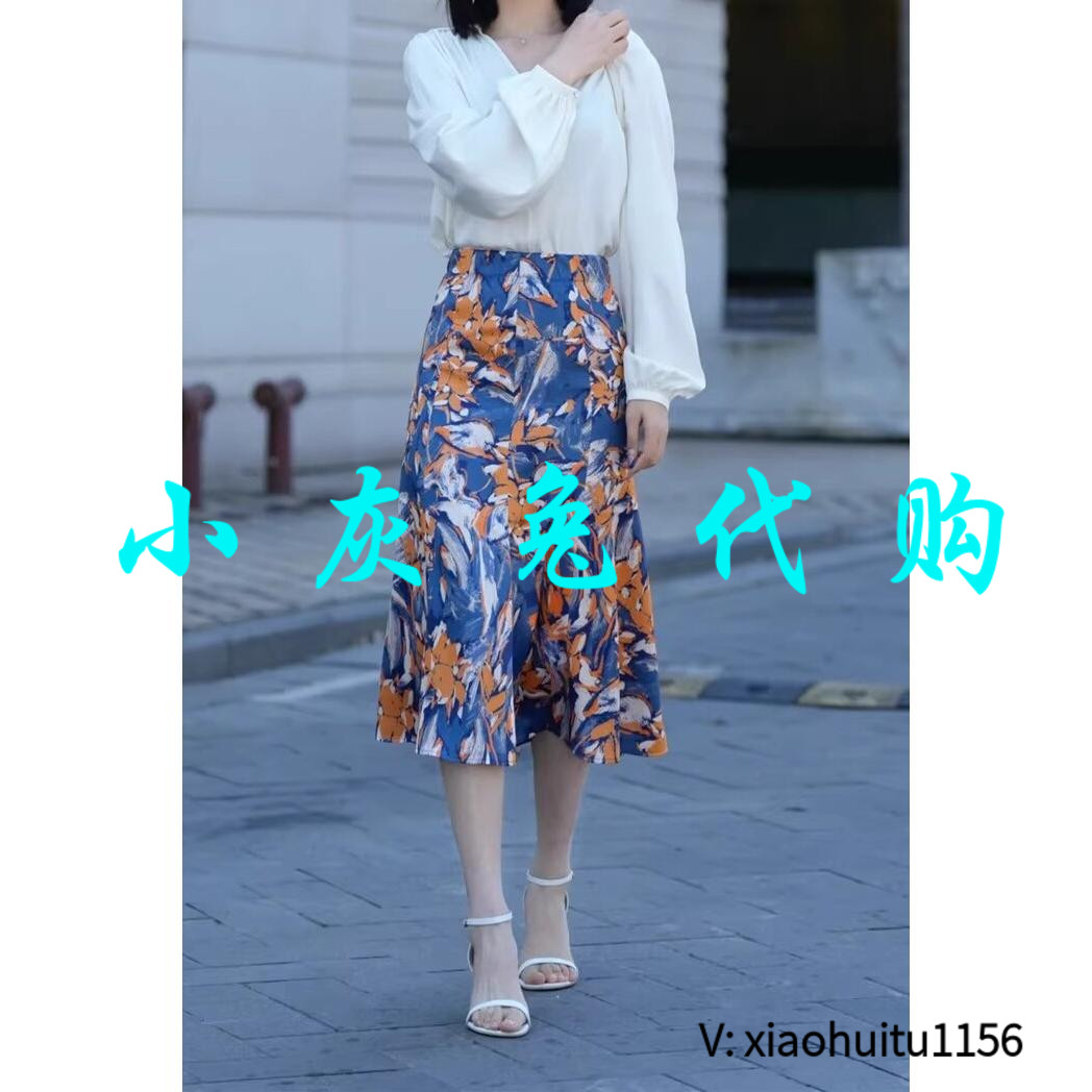 小灰兔专柜正品代购2026夏季高腰花色半身裙5200404-2A53132-001