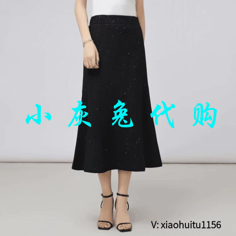 小灰兔专柜正品代购2026秋冬细闪鱼尾半身裙5200404-4249411-001