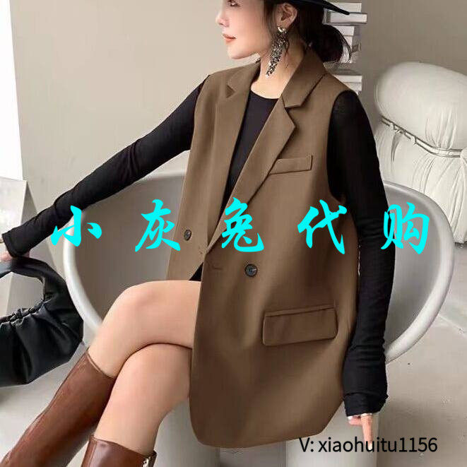 小灰兔专柜正品代购2026春款纽扣西装马甲5007337-3F06265-001