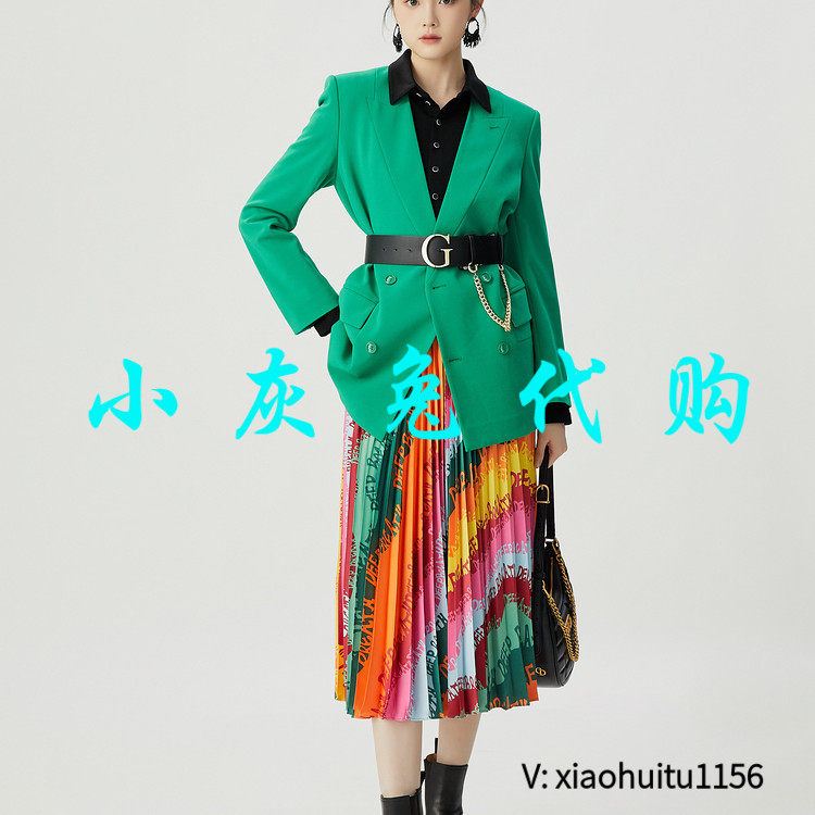 小灰兔专柜正品代购2026春款宽松双排扣中长款西装外套1400738