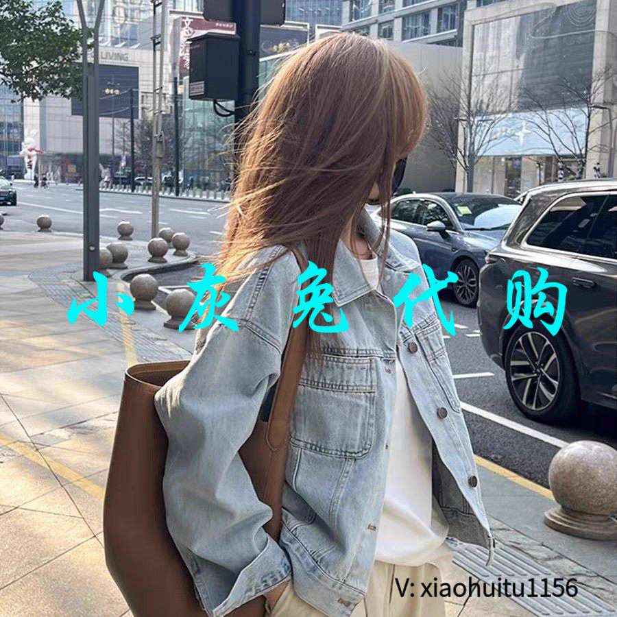 小灰兔专柜正品代购2026新款水洗棉复古牛仔外套欧式韩版1409930
