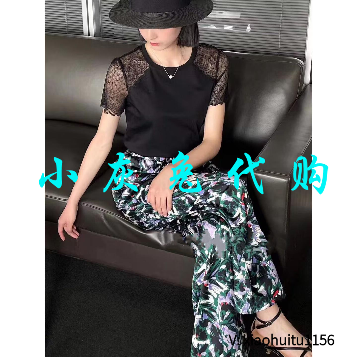 小灰兔正品代购蕾丝短袖T恤
