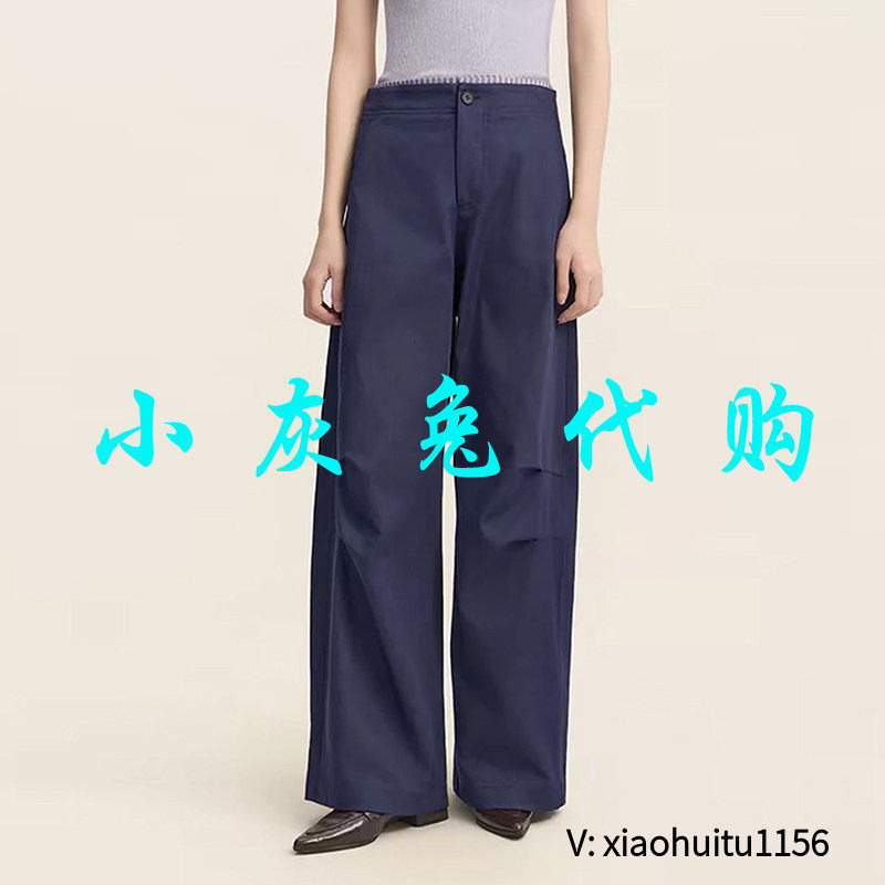 小灰兔专柜正品代购早春高腰显瘦造型百搭休闲工装小弯刀裤510029