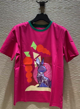 小灰兔专柜正品代购2025夏款卡通印花短袖T恤1300356-11193BW-001