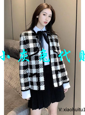 3折特卖 小灰兔专柜正品代购格子小香风外套5400481-7K06521-001