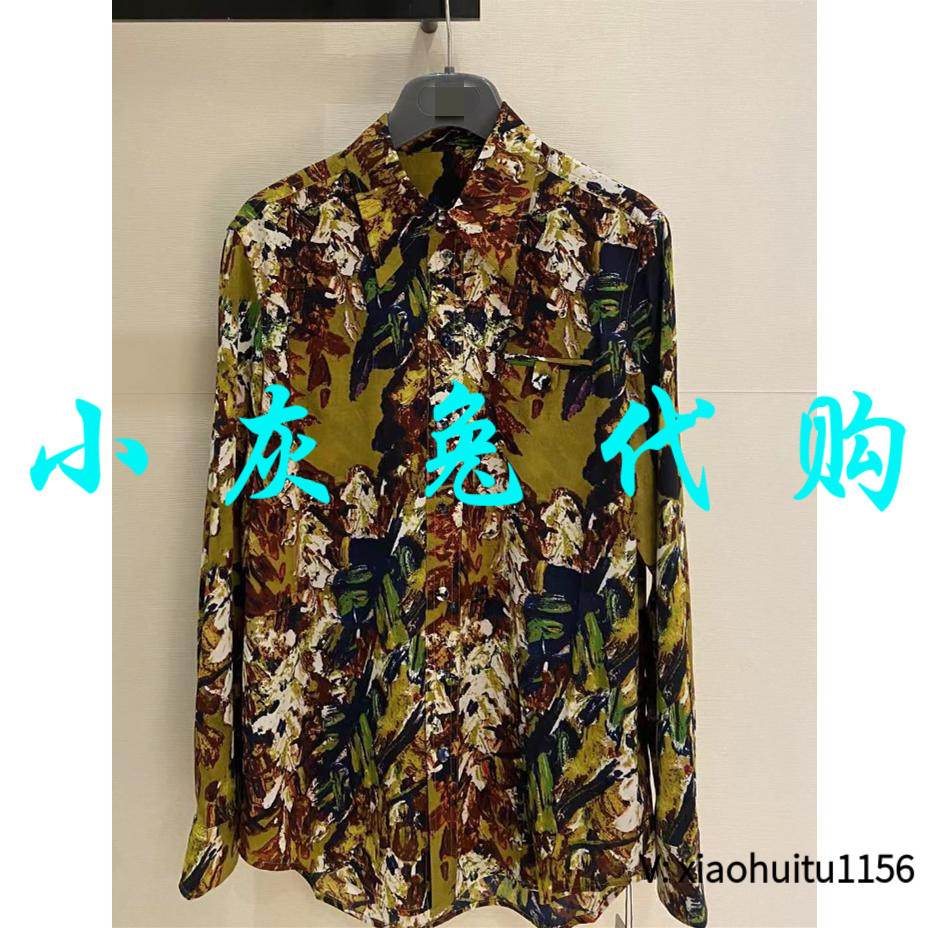 小灰兔正品代购印花长袖衬衫