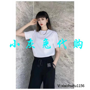 代购 11193BK 刺绣白色短袖 1300356 001 T恤 4折特卖小灰兔专柜正品