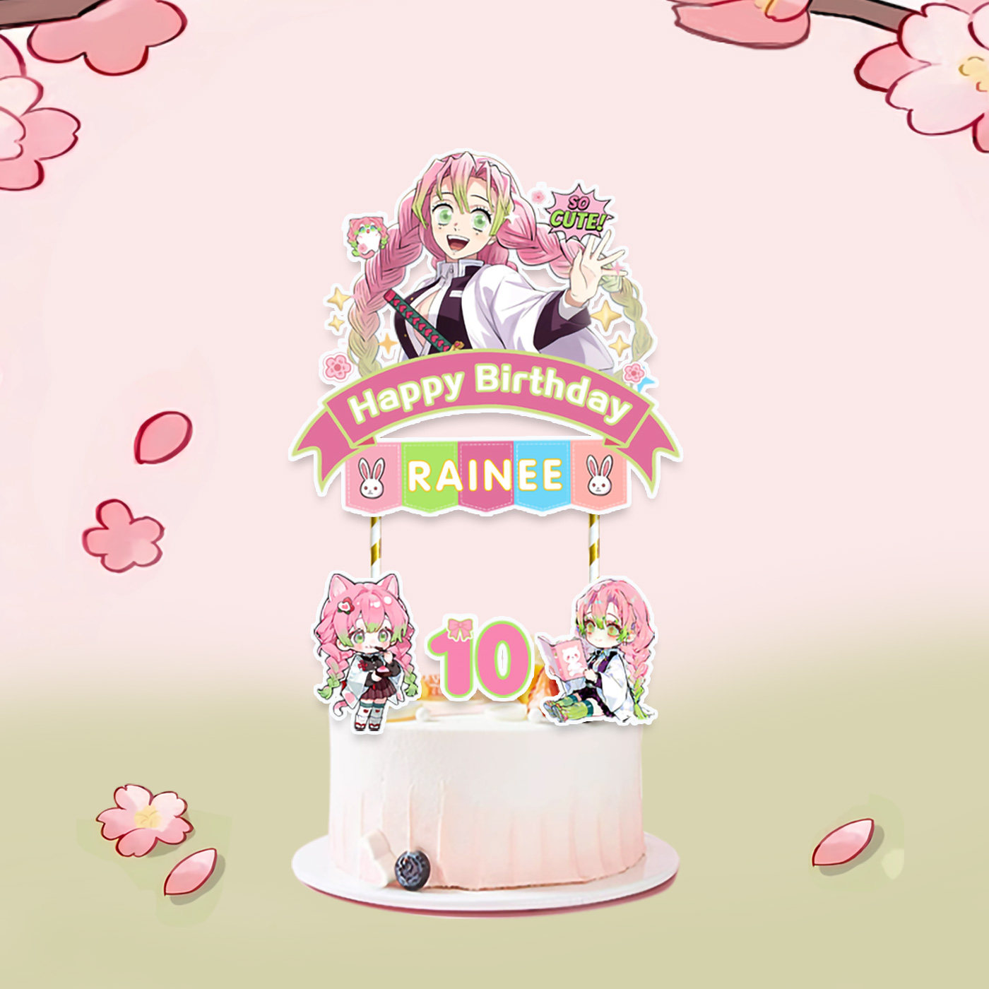 甘露寺蜜璃鬼灭之刃生日帽