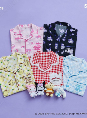现货韩国SPAO三丽鸥sanrio大耳狗美乐蒂库洛米短袖长袖睡衣家居服