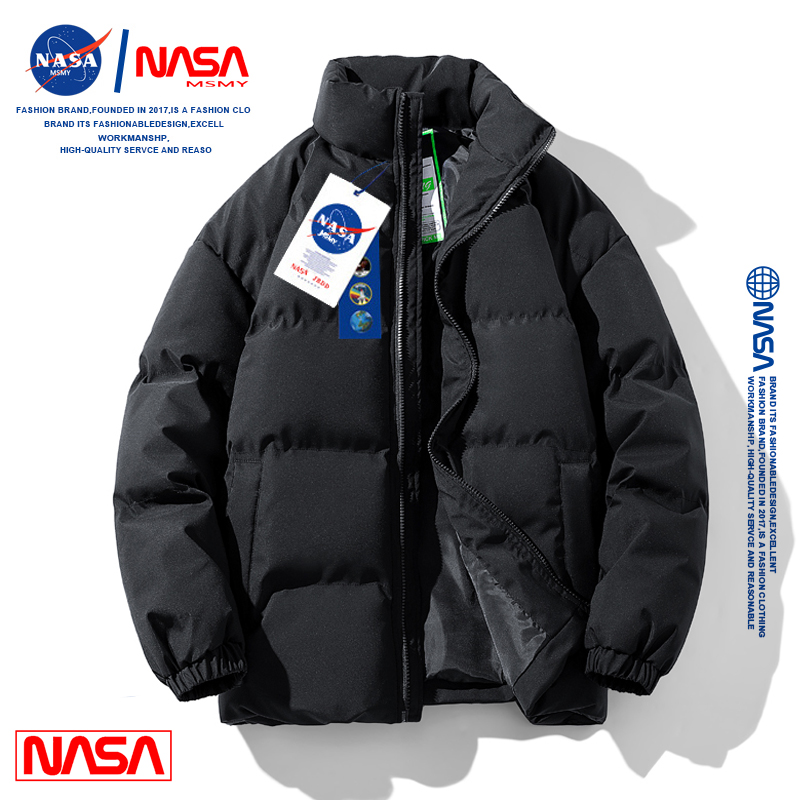 奥特莱斯NASA潮牌羽绒棉外套情侣2023冬季保暖面包服学生加厚棉服