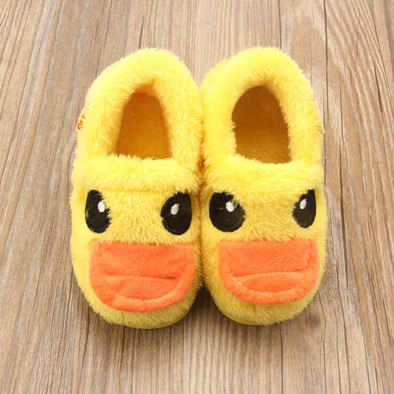 Pantoufles enfants en suède pour hiver - semelle caoutchouc - Ref 1011675 Image 1