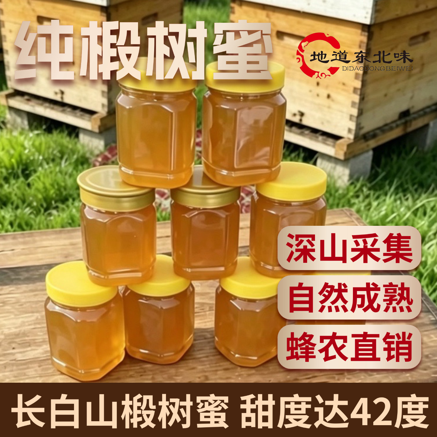 野生自家养天然椴树蜜