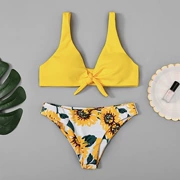 2019 mẫu mới bùng nổ của châu Âu và Mỹ in hoa hướng dương áo tắm nữ bikini gợi cảm bikini BIKINI - Bikinis