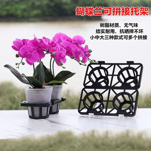 加厚蝴蝶兰托架可拼接托架盆栽种植兰花杯育苗钵组盆底托中转托盘