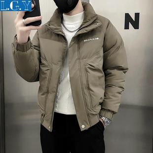 短款 冬季 外套高级感冬装 男士 棉袄 羽绒棉服男潮牌痞帅加厚棉衣冬款