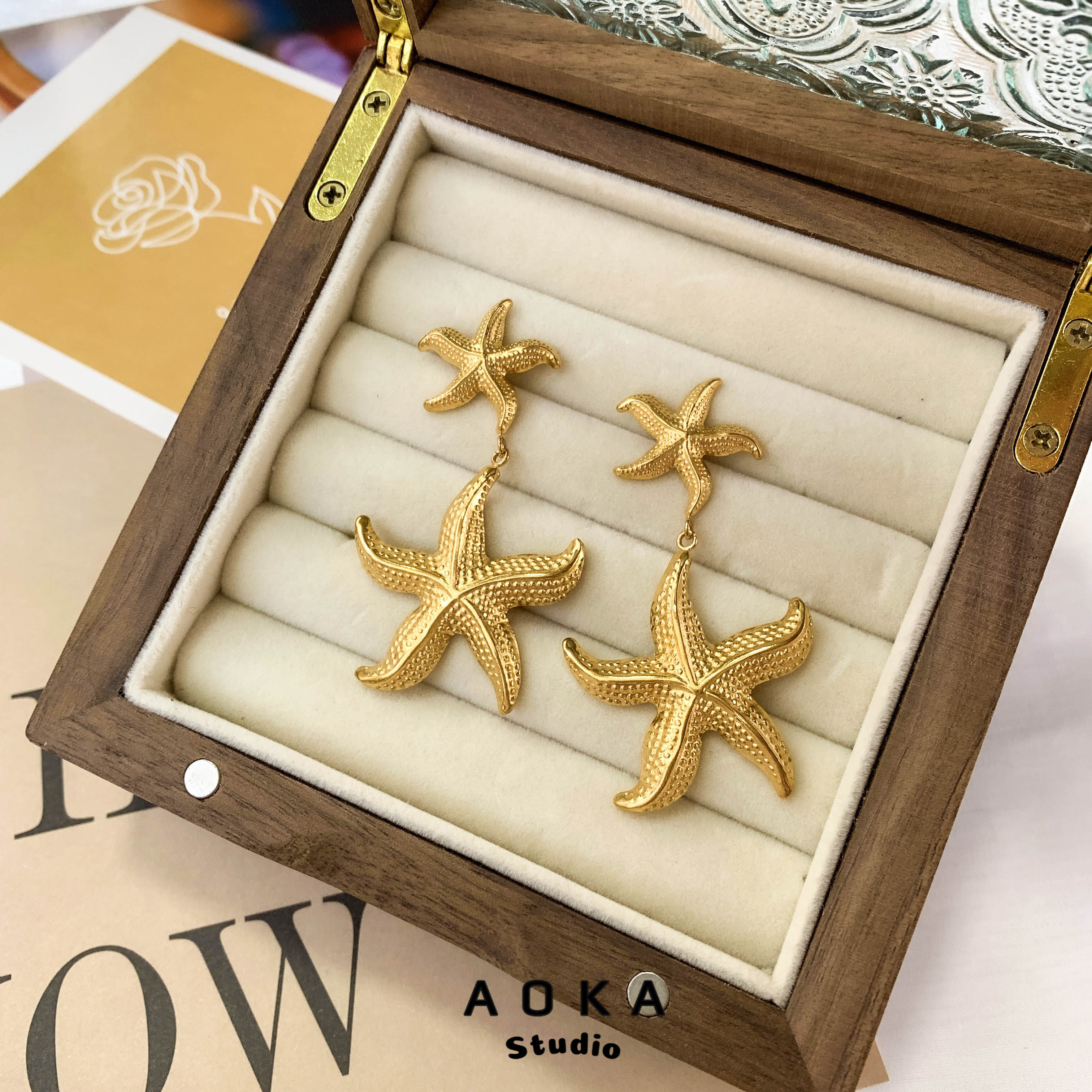 欧美网红大气夸张海星星星吊坠耳钉耳饰女灵动钛钢金轻奢时尚女,饰品/流行首饰/时尚饰品新,耳钉,淘宝优惠券,粉丝福利购,淘宝优惠卷