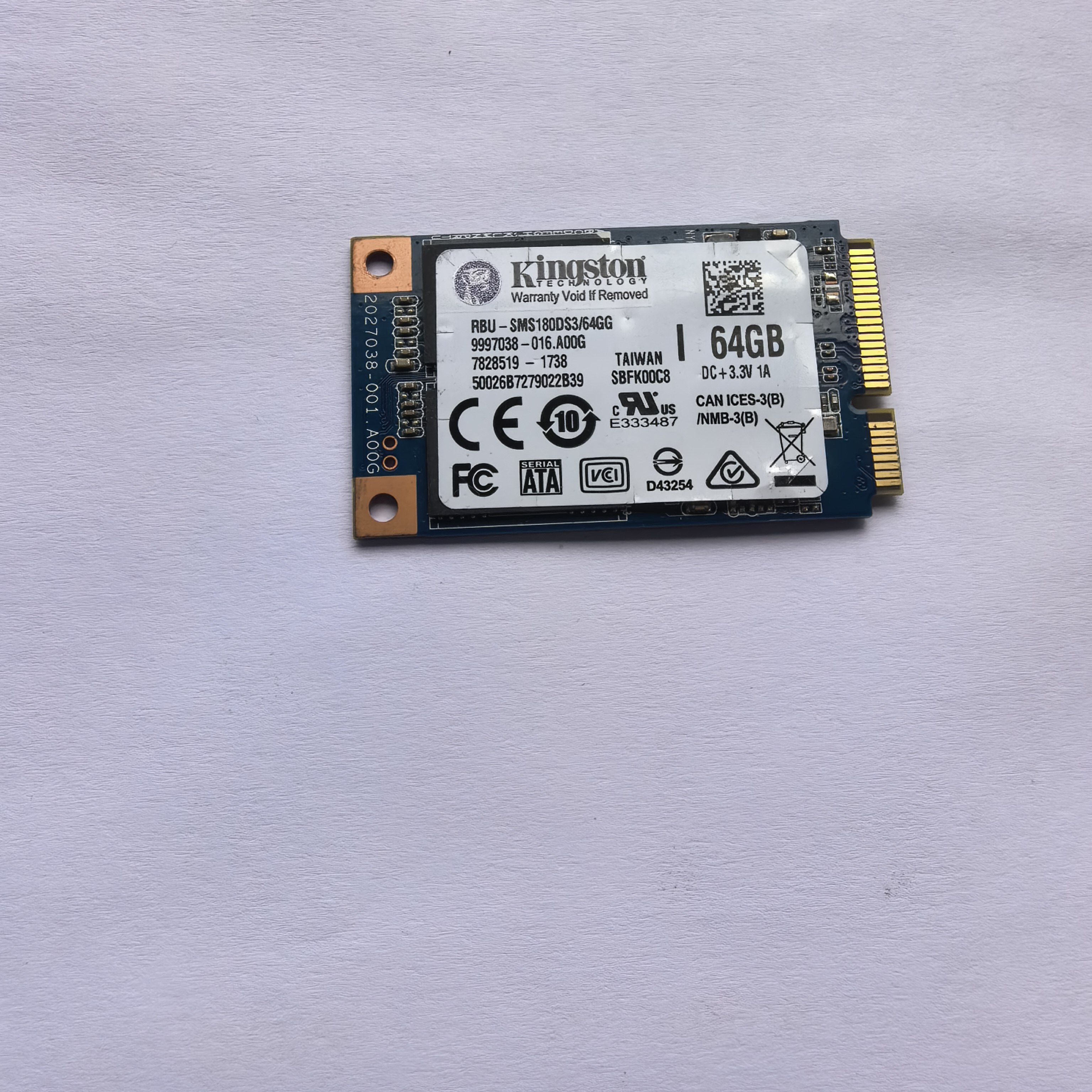 金士顿 Kinston MSATA 32G 60G 64G 128G 240G 256 SSD 固态硬盘