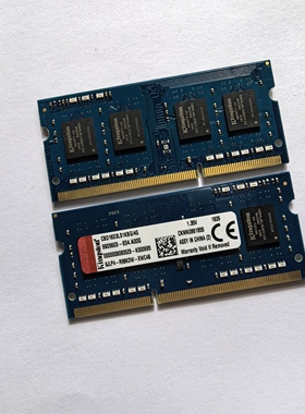 金士顿 Kinston 原装 DDR3L 4G 2G 内存条 1600频率笔记本