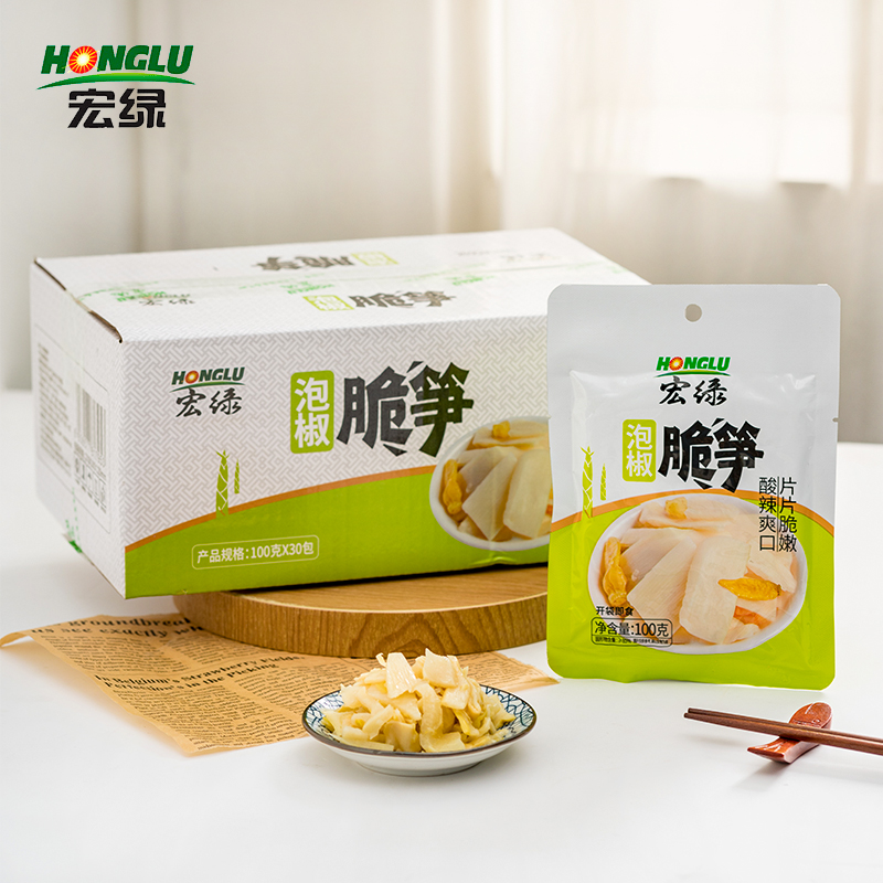 宏绿泡椒脆笋下饭菜佐餐