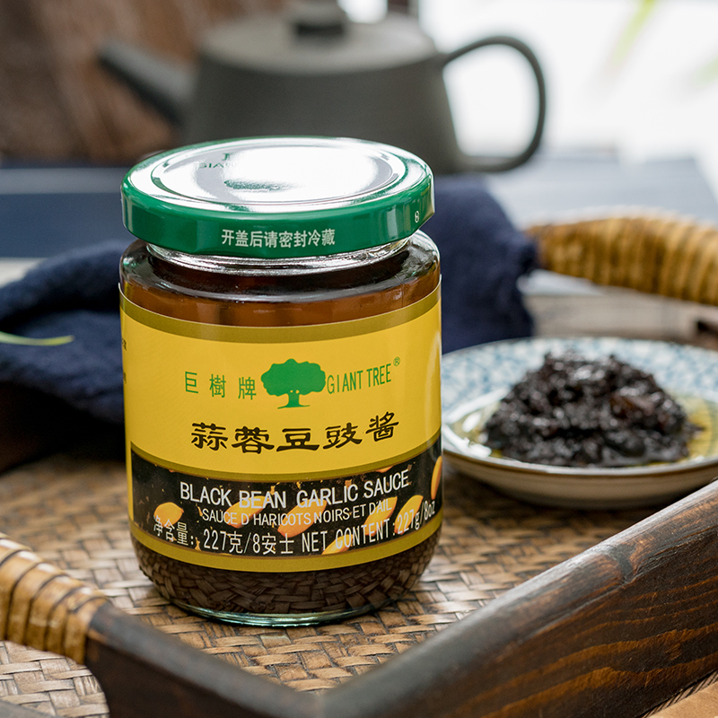 巨树牌蒜蓉豆豉酱227g瓶装蒜泥