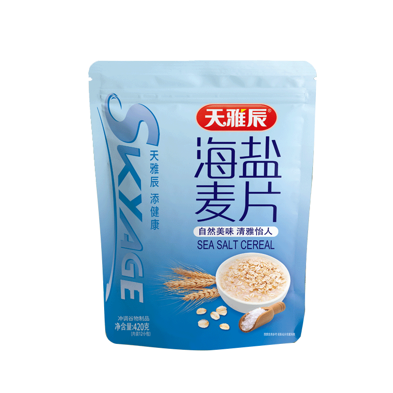 天雅辰海盐麦片420g早餐即冲即饮懒人速食独立包装夜宵加班冲饮品