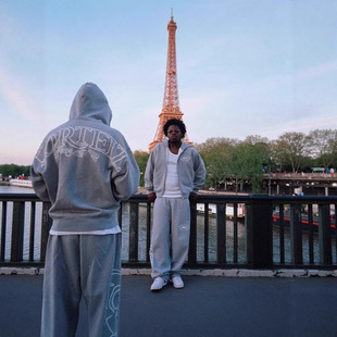 Corteiz恶魔岛复古印花美潮高街宽松开衫连帽卫衣休闲长裤套装男