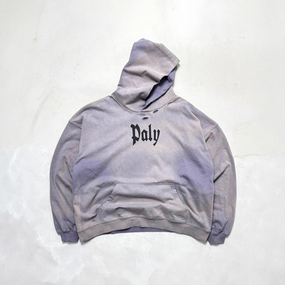 PalyHollywood SS25 “PL经典标志”限定洗水做旧连帽卫衣男女潮