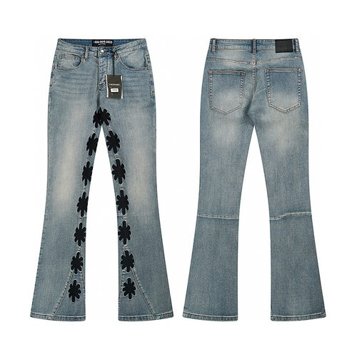 LOSTSHDWS LOGO JEANS 重工刺绣美潮高街男女潮流休闲时尚牛仔裤