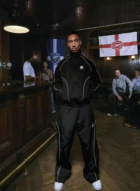 Broken Planet 反光条运动休闲套装高街潮牌拉链夹克外套男女长裤