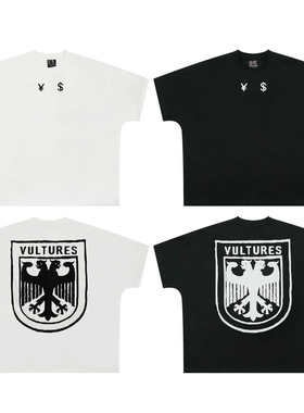 KANYE WEST VULTURES YEEZY 侃爷周边宽松连体袖OVERSIZE 短袖T恤