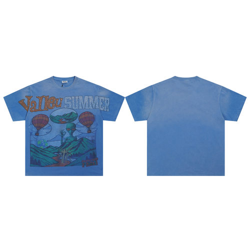 Vale Forever SUMMER SLAM TEE直喷马骝洗水欧美潮牌短袖T恤烫钻