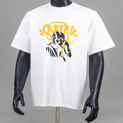 Syna World美式潮牌central cee简约鬼脸字母logo印花宽松T恤