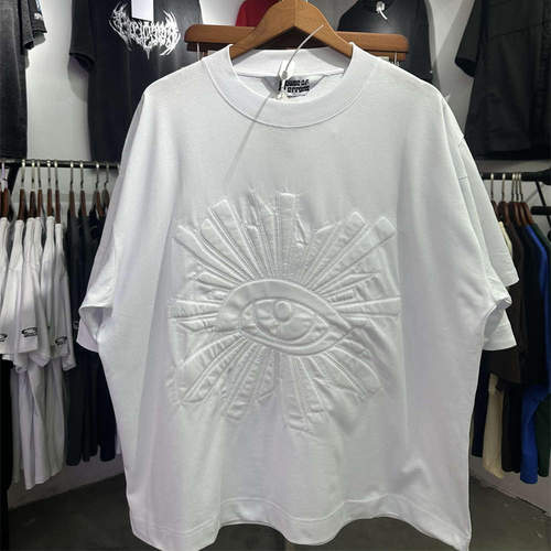 House of Errors真理之眼 刺绣眼睛发泡印花男女宽松落肩短袖tee