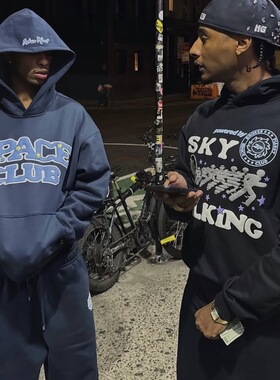 Broken Planet正确发泡印花Ins潮牌男女情侣宽松美式高街连帽卫衣