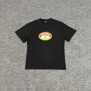 Drama call日版廓型版型宽松青年男女美潮流行圆领潮牌T恤潮高街