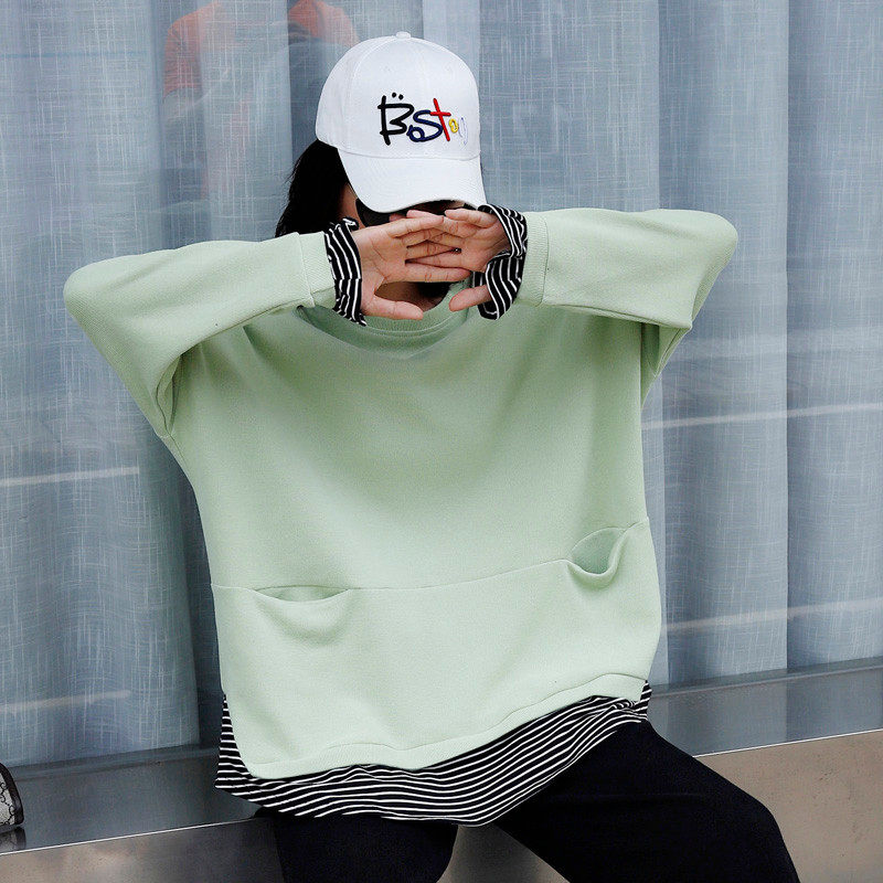 圆领卫衣上衣女士宽松外套