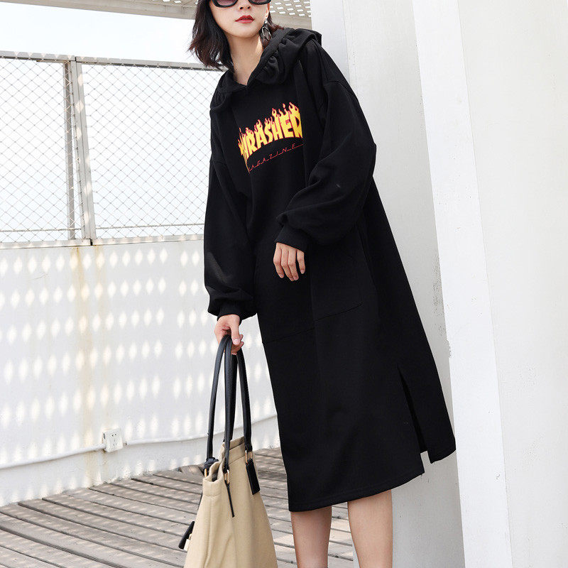 中长款女大码宽松韩版长袖