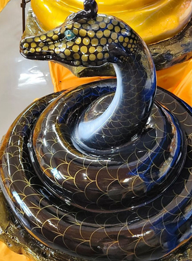 大黑蟒黑蛇灵蛇常蟒真身太爷太奶教主金蛇蟒树脂88大体神像摆件轻