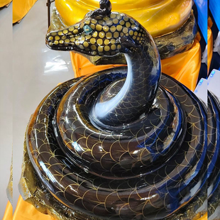 大黑蟒黑蛇灵蛇常蟒真身太爷太奶教主金蛇蟒树脂88大体神像摆件轻