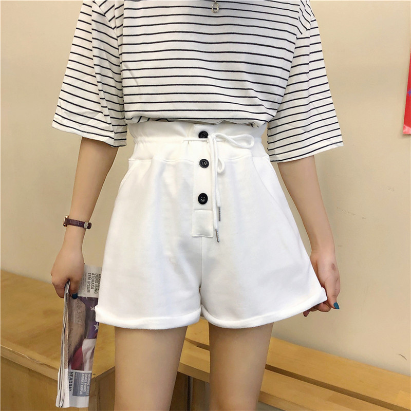 K05 ᦇ real shot [real price] 6535 ᦇ fish scale shorts women's summer wear show thin elastic loose casual pants women