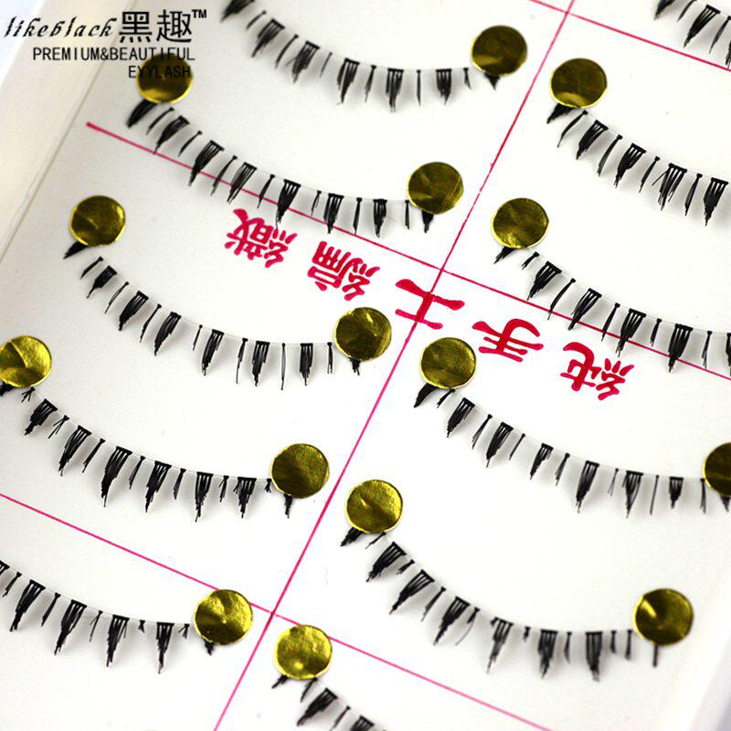 黑趣 日系台湾纯手工下睫毛透明梗眼睫毛 自然逼真淡妆电眼款F17